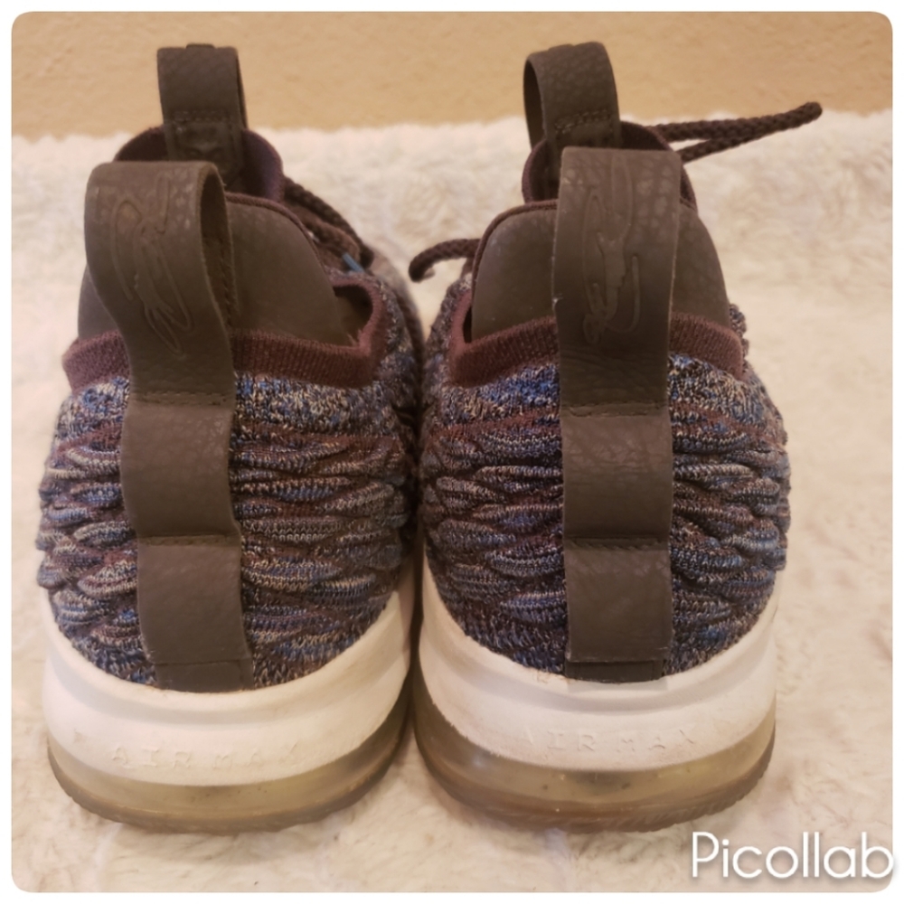 Nike Lebron 15 Low Signal Blue Basketball Shoes - Picture 4 of 6